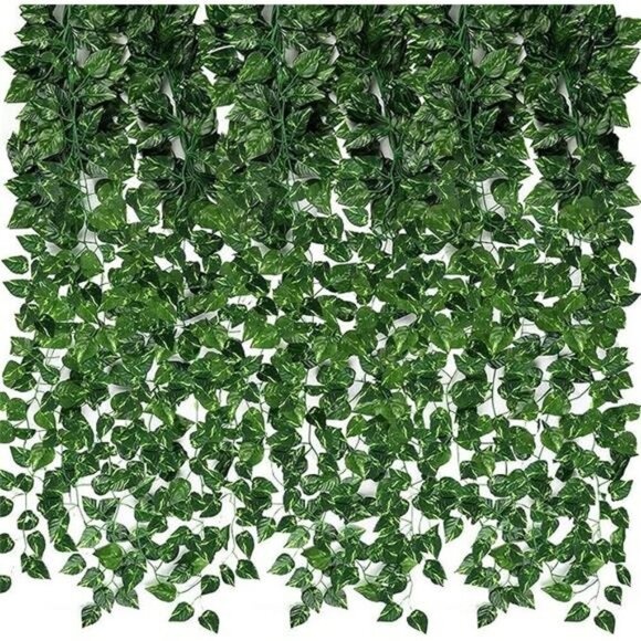 24 Pack 168ft Artificial Ivy Garland Fake Green Vines Wall Room Decor - Picture 7 of 7